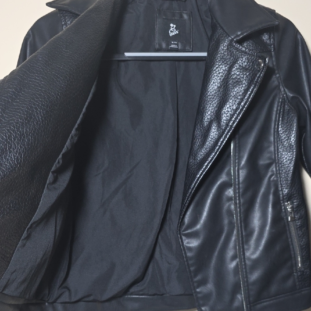Art Class Girls Black Faux Leather Moto Jacket - Picture 6 of 8
